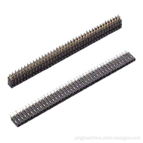 Female header, 2.54mm, straight, single- and dual-row, 8.5mm height 2808